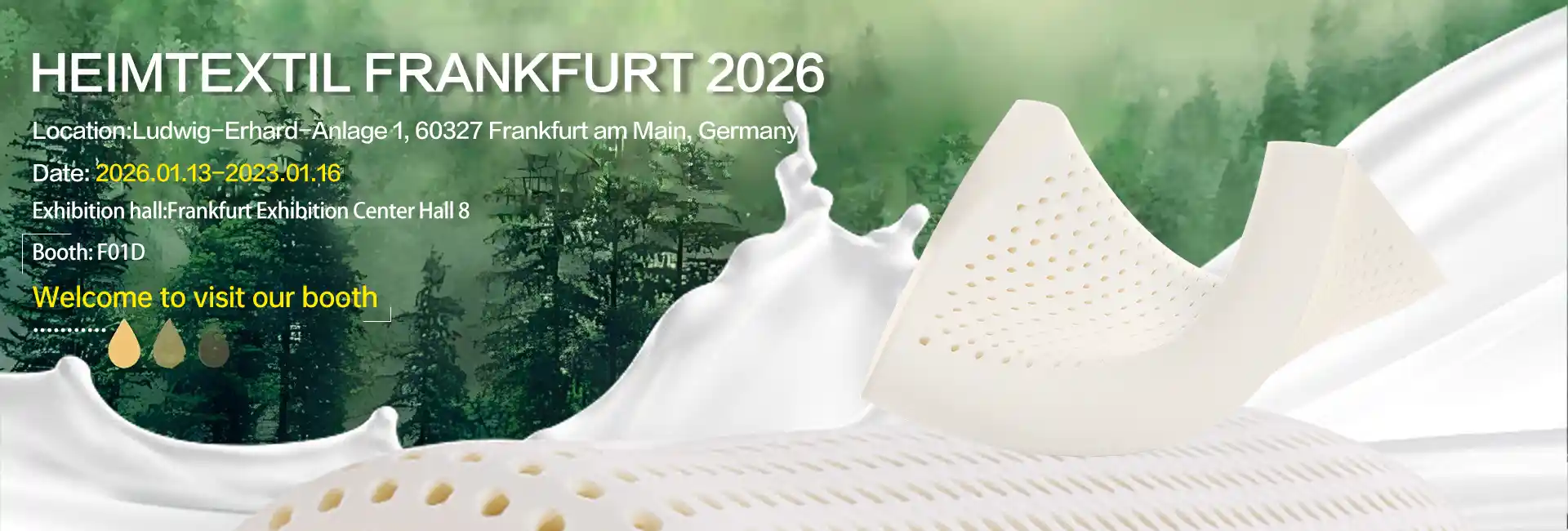 Kua reri mo te 2026 International Home and Commercial Textile Fair? Tirohia Jiasheng Latex i F01D
